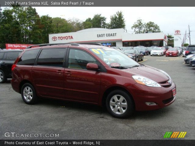 2007 Toyota Sienna XLE in Salsa Red Pearl