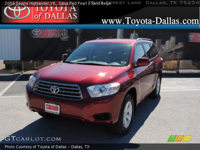 2009 Toyota Highlander V6 in Salsa Red Pearl
