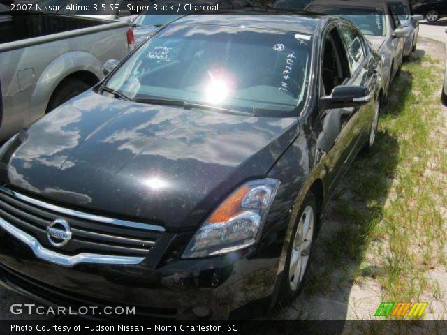 Super Black 2007 Nissan Altima 3 5 Se Charcoal Interior