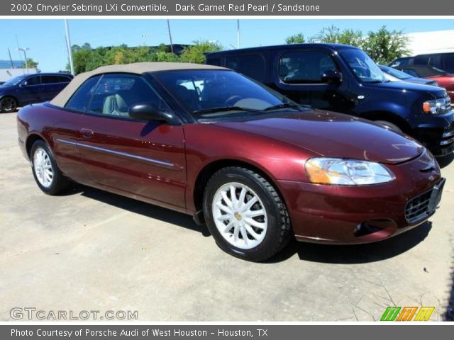 2002 Chrysler Sebring LXi Convertible in Dark Garnet Red Pearl