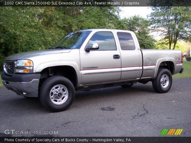 2002 GMC Sierra 2500HD SLE Extended Cab 4x4 in Pewter Metallic