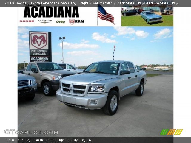 2010 Dodge Dakota Lone Star Crew Cab in Bright Silver Metallic