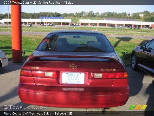 1997 Toyota Camry LE in Sunfire Red Pearl