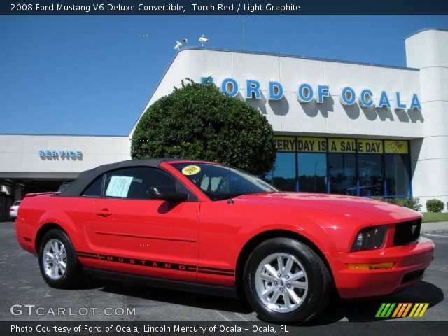 2008 Ford Mustang V6 Deluxe Convertible in Torch Red