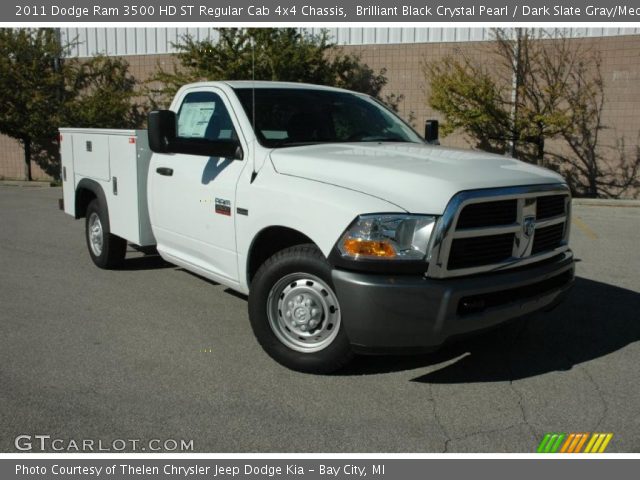 2011 Dodge Ram 3500 HD ST Regular Cab 4x4 Chassis in Brilliant Black Crystal Pearl