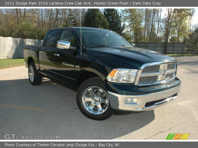 2011 Dodge Ram 1500 Laramie Crew Cab 4x4 in Hunter Green Pearl