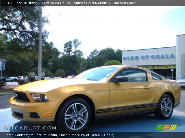 2010 Ford Mustang V6 Premium Coupe in Sunset Gold Metallic