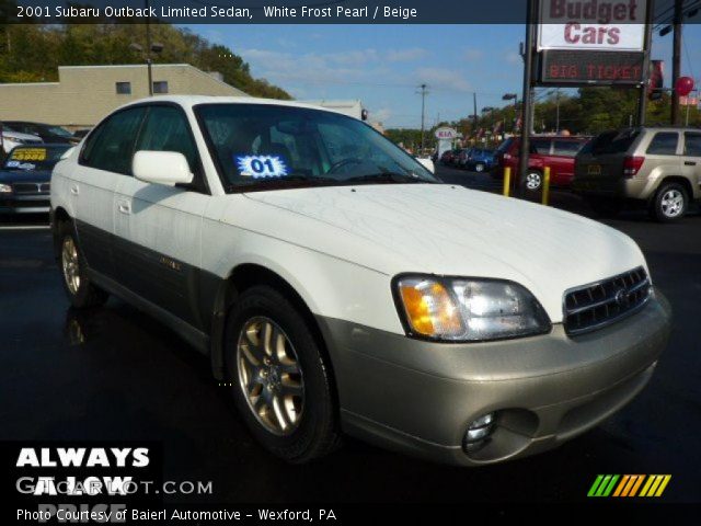 2001 Subaru Outback Limited Sedan in White Frost Pearl