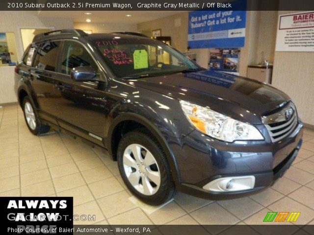2010 Subaru Outback 2.5i Premium Wagon in Graphite Gray Metallic
