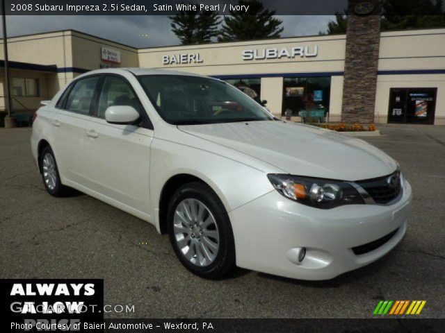 2008 Subaru Impreza 2.5i Sedan in Satin White Pearl