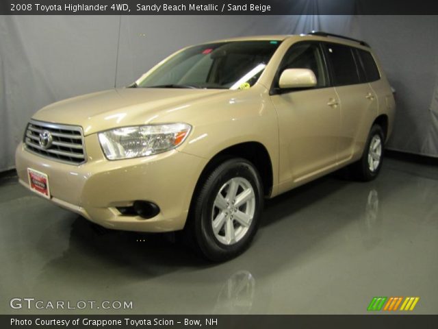 2008 Toyota Highlander 4WD in Sandy Beach Metallic