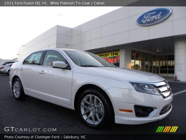 2011 Ford Fusion SEL V6 in White Platinum Tri-Coat