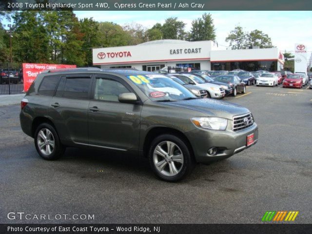 2008 Toyota Highlander Sport 4WD in Cypress Green Pearl