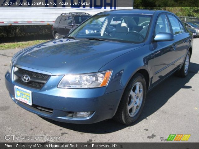 2007 Hyundai Sonata SE V6 in Aqua Blue