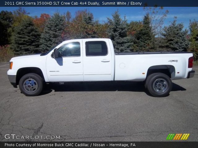 2011 GMC Sierra 3500HD SLT Crew Cab 4x4 Dually in Summit White