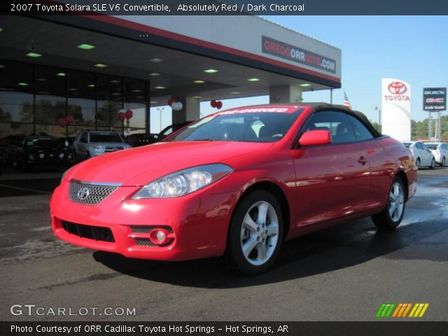 2007 Toyota Solara SLE V6 Convertible in Absolutely Red