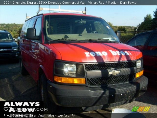 2004 Chevrolet Express 3500 Extended Commercial Van in Victory Red