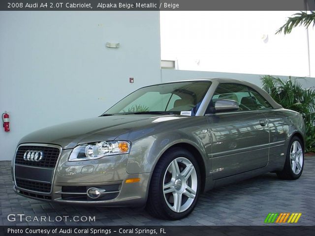 2008 Audi A4 2.0T Cabriolet in Alpaka Beige Metallic