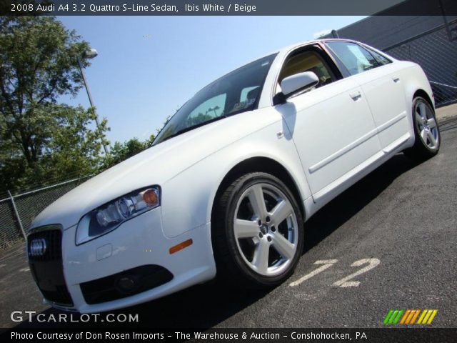 2008 Audi A4 3.2 Quattro S-Line Sedan in Ibis White