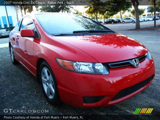 2007 Honda Civic EX Coupe in Rallye Red