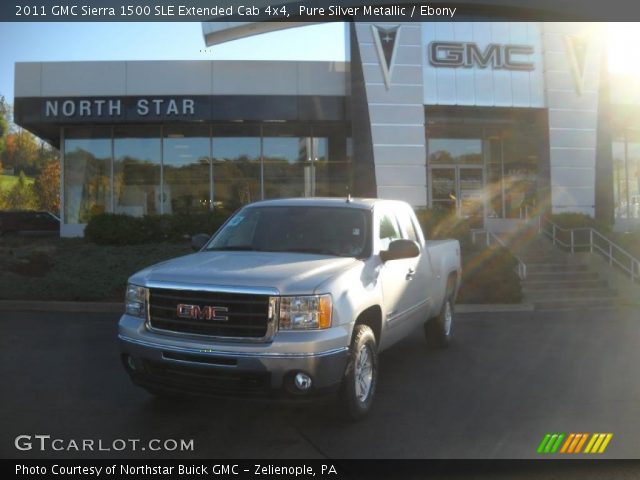 2011 GMC Sierra 1500 SLE Extended Cab 4x4 in Pure Silver Metallic