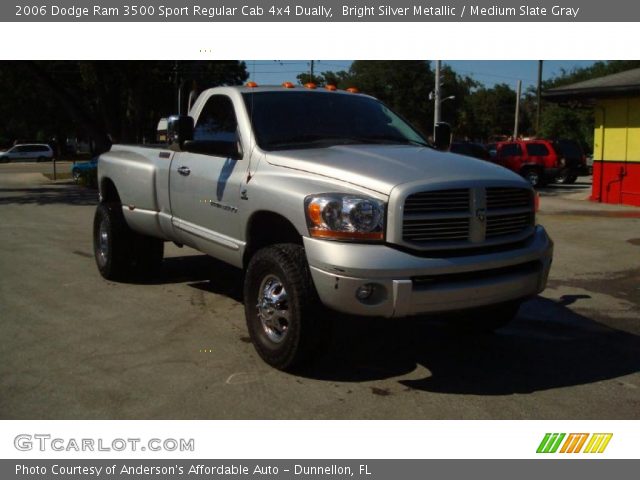 2006 Dodge Ram 3500 Sport Regular Cab 4x4 Dually in Bright Silver Metallic