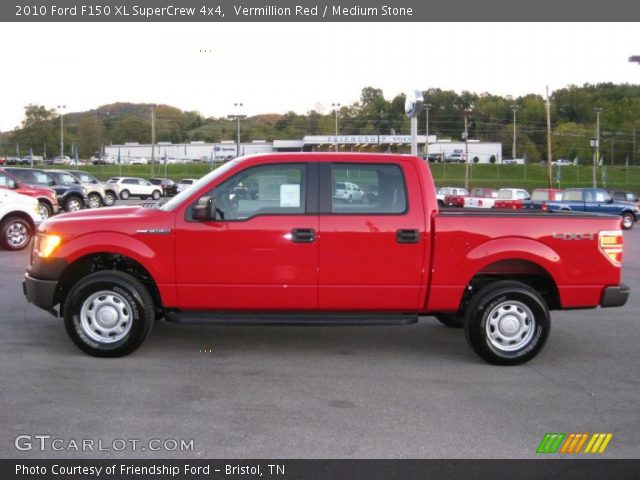 2010 Ford F150 XL SuperCrew 4x4 in Vermillion Red