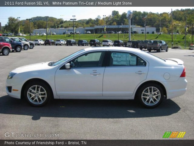 2011 Ford Fusion SEL V6 in White Platinum Tri-Coat