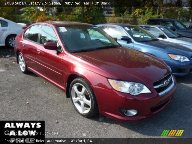 2009 Subaru Legacy 2.5i Sedan in Ruby Red Pearl