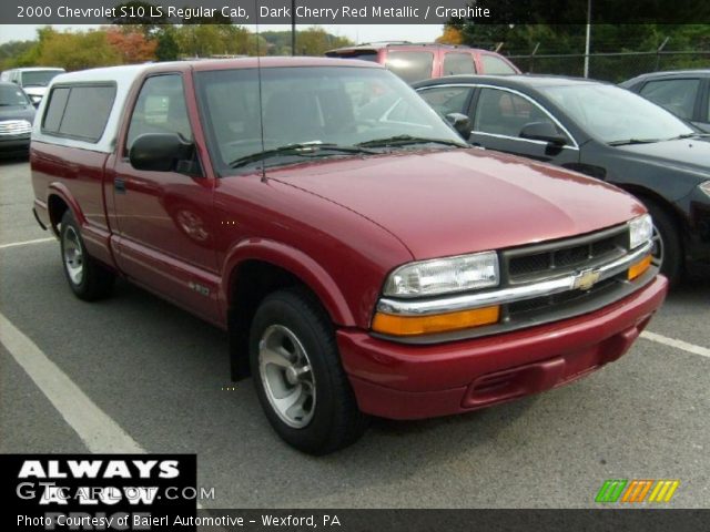 2000 Chevrolet S10 LS Regular Cab in Dark Cherry Red Metallic