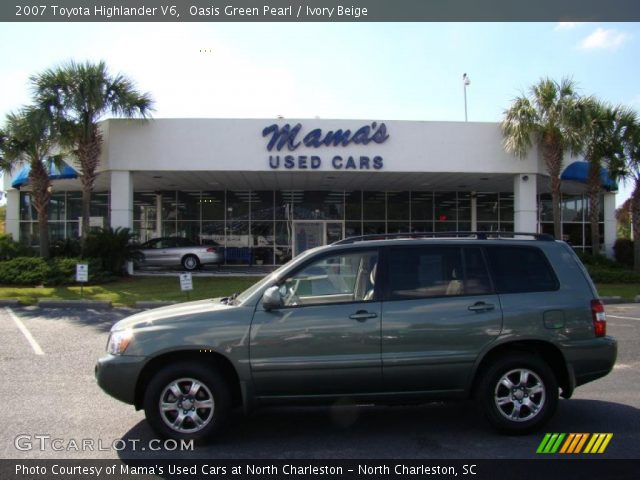 2007 Toyota Highlander V6 in Oasis Green Pearl