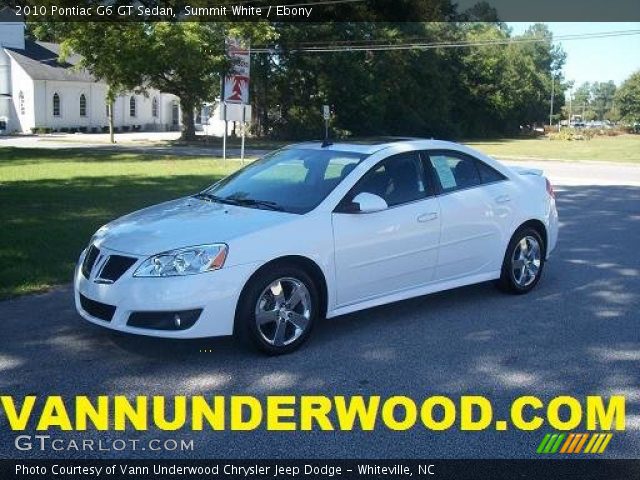 2010 Pontiac G6 GT Sedan in Summit White