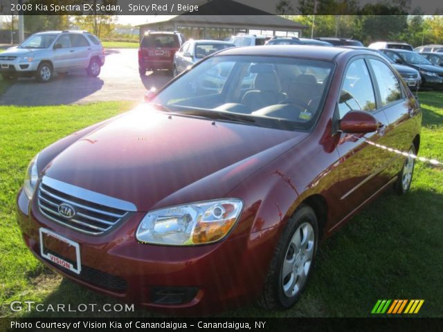 2008 Kia Spectra EX Sedan in Spicy Red