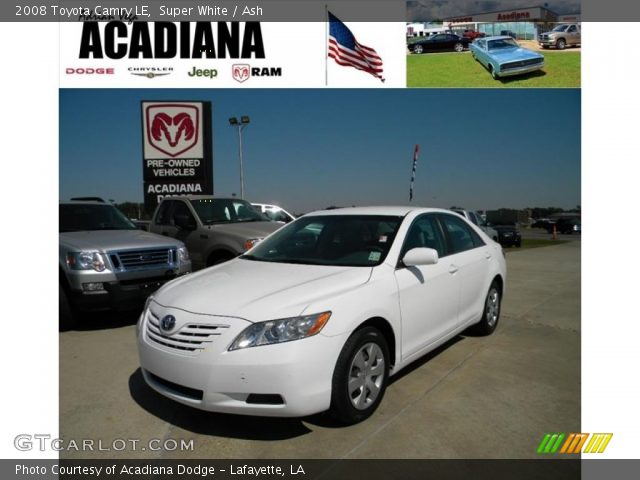 2008 Toyota Camry LE in Super White