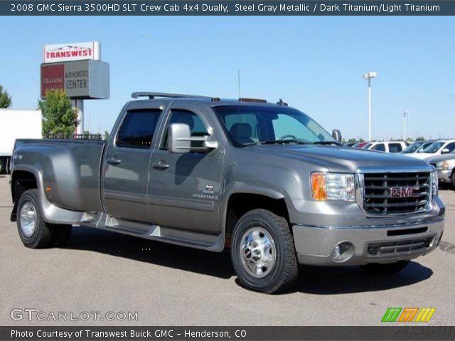 2008 GMC Sierra 3500HD SLT Crew Cab 4x4 Dually in Steel Gray Metallic