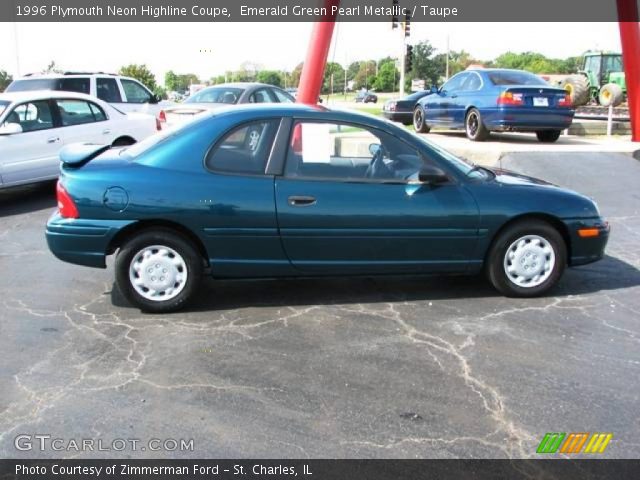 1996 Plymouth Neon Highline Coupe in Emerald Green Pearl Metallic