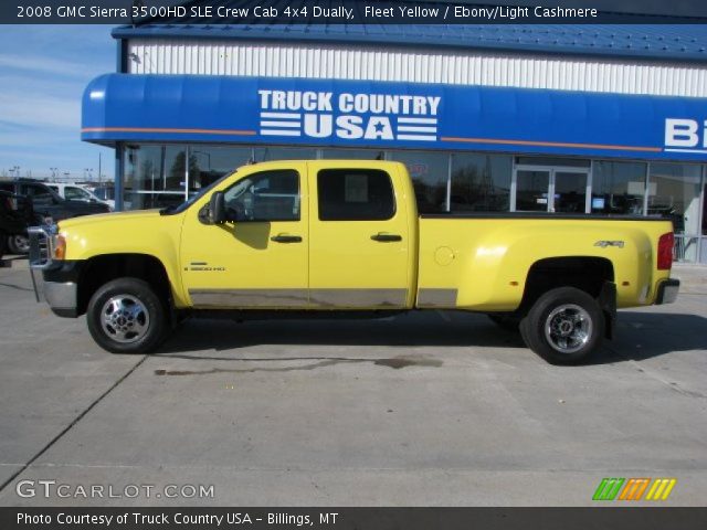 2008 GMC Sierra 3500HD SLE Crew Cab 4x4 Dually in Fleet Yellow