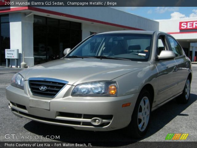 2005 Hyundai Elantra GLS Sedan in Champagne Metallic