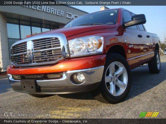 2008 Dodge Ram 1500 Lone Star Edition Quad Cab in Sunburst Orange Pearl