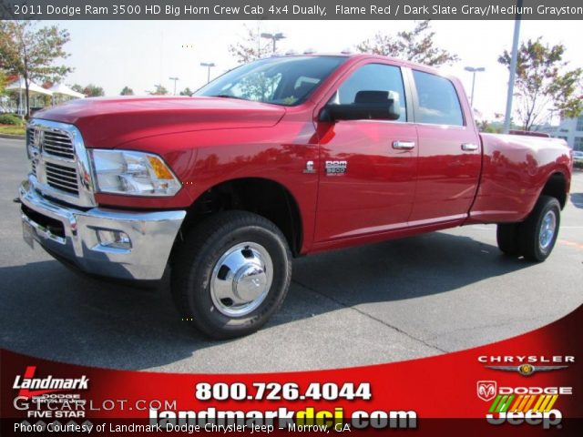 2011 Dodge Ram 3500 HD Big Horn Crew Cab 4x4 Dually in Flame Red