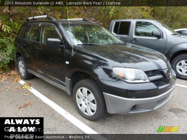 2003 Mitsubishi Outlander LS 4WD in Labrador Black Pearl