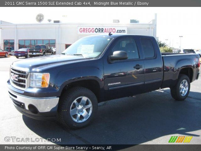 2011 GMC Sierra 1500 SLE Extended Cab 4x4 in Midnight Blue Metallic