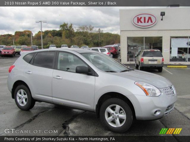 Silver Ice 2010 Nissan Rogue S AWD 360° Value Package with Gray interior 