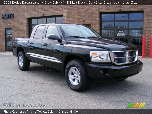 2008 Dodge Dakota Laramie Crew Cab 4x4 in Brilliant Black