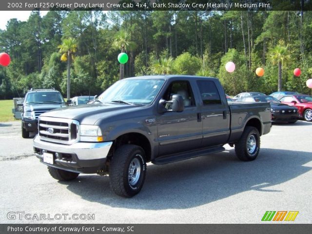 2002 Ford F250 Super Duty Lariat Crew Cab 4x4 in Dark Shadow Grey Metallic