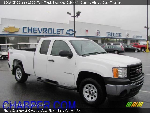 2009 GMC Sierra 1500 Work Truck Extended Cab 4x4 in Summit White