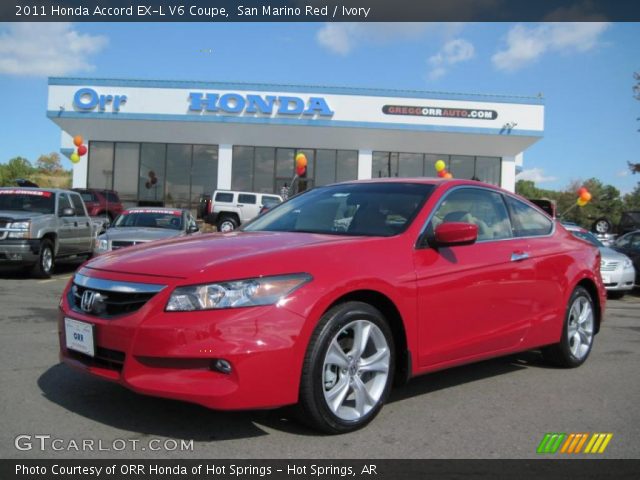 2011 Honda Accord EX-L V6 Coupe in San Marino Red