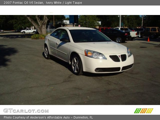 2007 Pontiac G6 V6 Sedan in Ivory White