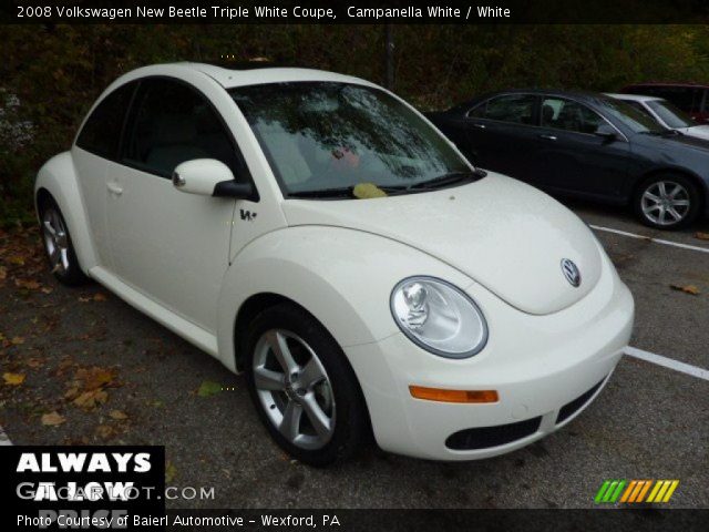 2008 Volkswagen New Beetle Triple White Coupe in Campanella White