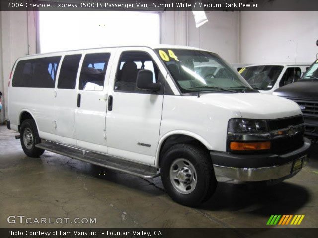 2004 Chevrolet Express 3500 LS Passenger Van in Summit White
